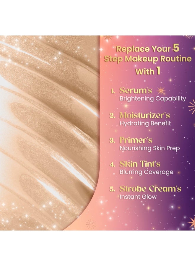 FACESCANADA Strobe Skincare Combo for Instant Glow | Strobe Serum, 15ml + CC Tint - Twilight Veil, 18ml | SPF 30 | Dewy Highlighter Like Glow | For Medium To Tan Skin | Pack of 2 - Image 4